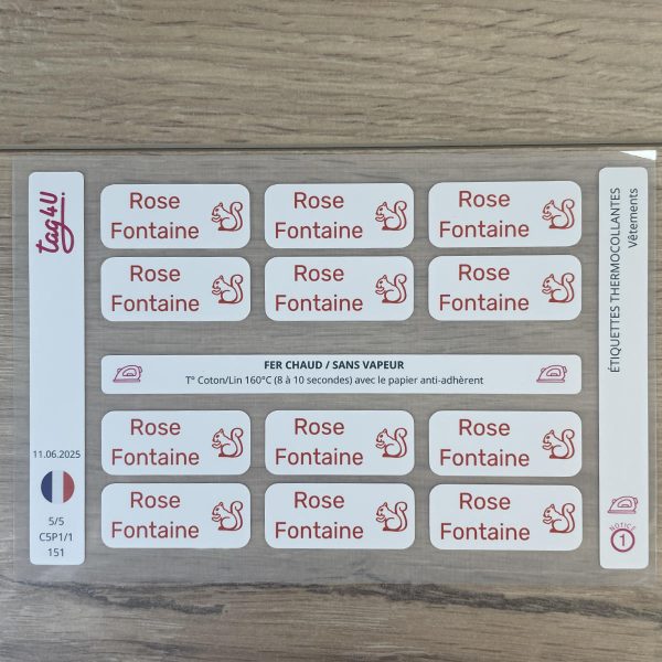 Étiquettes thermocollantes petite - 2 lignes - Image 2